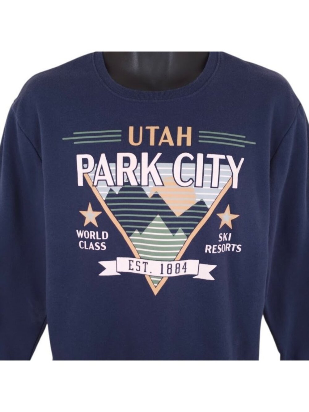 Utah Park City Sweatshirt Womens Size Small Blue Ski Resort Travel Destination